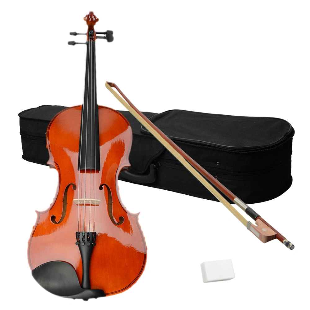 16 Inch Acoustic Viola Case with Bow & Rosin, Nature Color Hard Shell