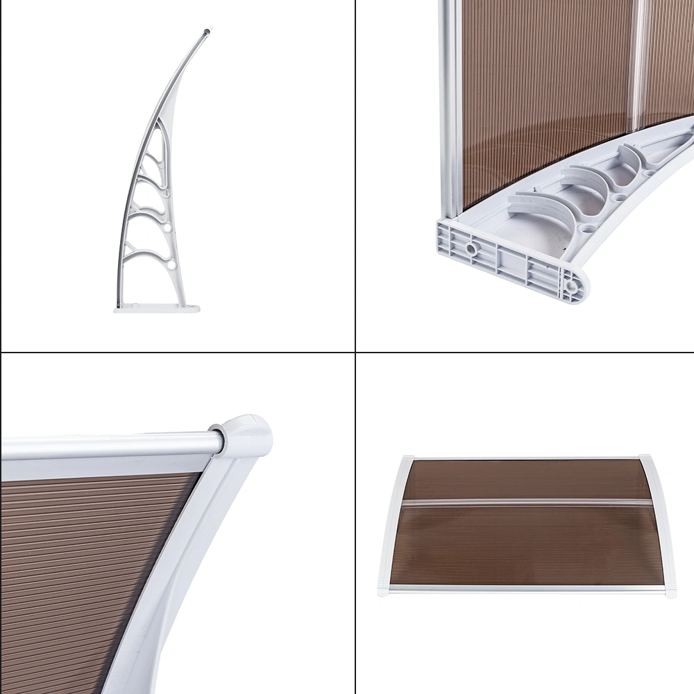 HT-100 x 80 Household Application Door & Window Rain Cover Eaves Brown Board & White Holder view 16