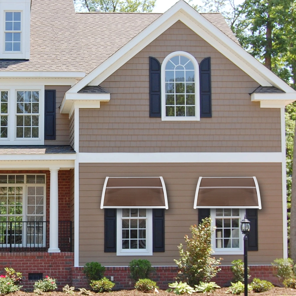 HT-100 x 80 Household Application Door & Window Rain Cover Eaves Brown Board & White Holder view 29