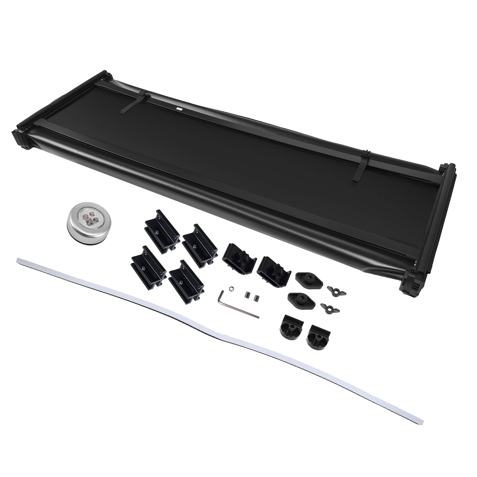 6FT Soft Tonneau fit for Toyota Tacoma 16-2025 Tri-Fold Bed Cover W/ LED Lamp view 6