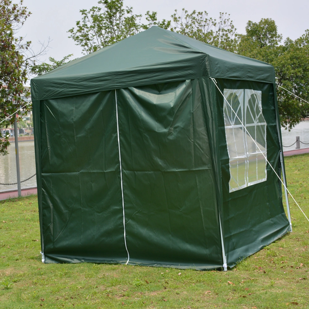 2x2m Green Waterproof Folding Tent, Right-Angle Portable Pop-up Shelter with 2 Doors & 2 Windows for Outdoor Camping view 18