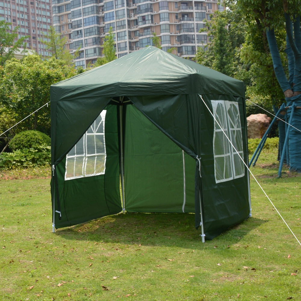 2x2m Green Waterproof Folding Tent, Right-Angle Portable Pop-up Shelter with 2 Doors & 2 Windows for Outdoor Camping view 26