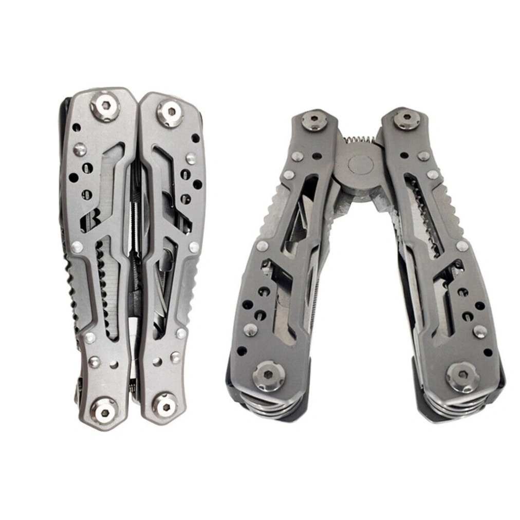 Stainless Steel Multi-Tool with Pliers & Saw, Folding Outdoor Tool Kit with Pouch view 4