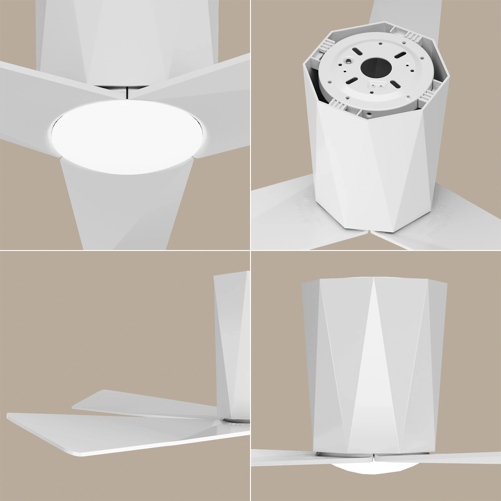 Ceiling Fans with Dimmable Led Lights, 52 Inch Flush Mount Ceiling Fan Remote Control, Quiet DC Reversible Motor for Summer Winter, Low Profile Modern ABS Blades Indoor Use, 3X-Z3[Unable ship on weekends, TK/TEMU only for pickup, only TX10643 warehou view 2