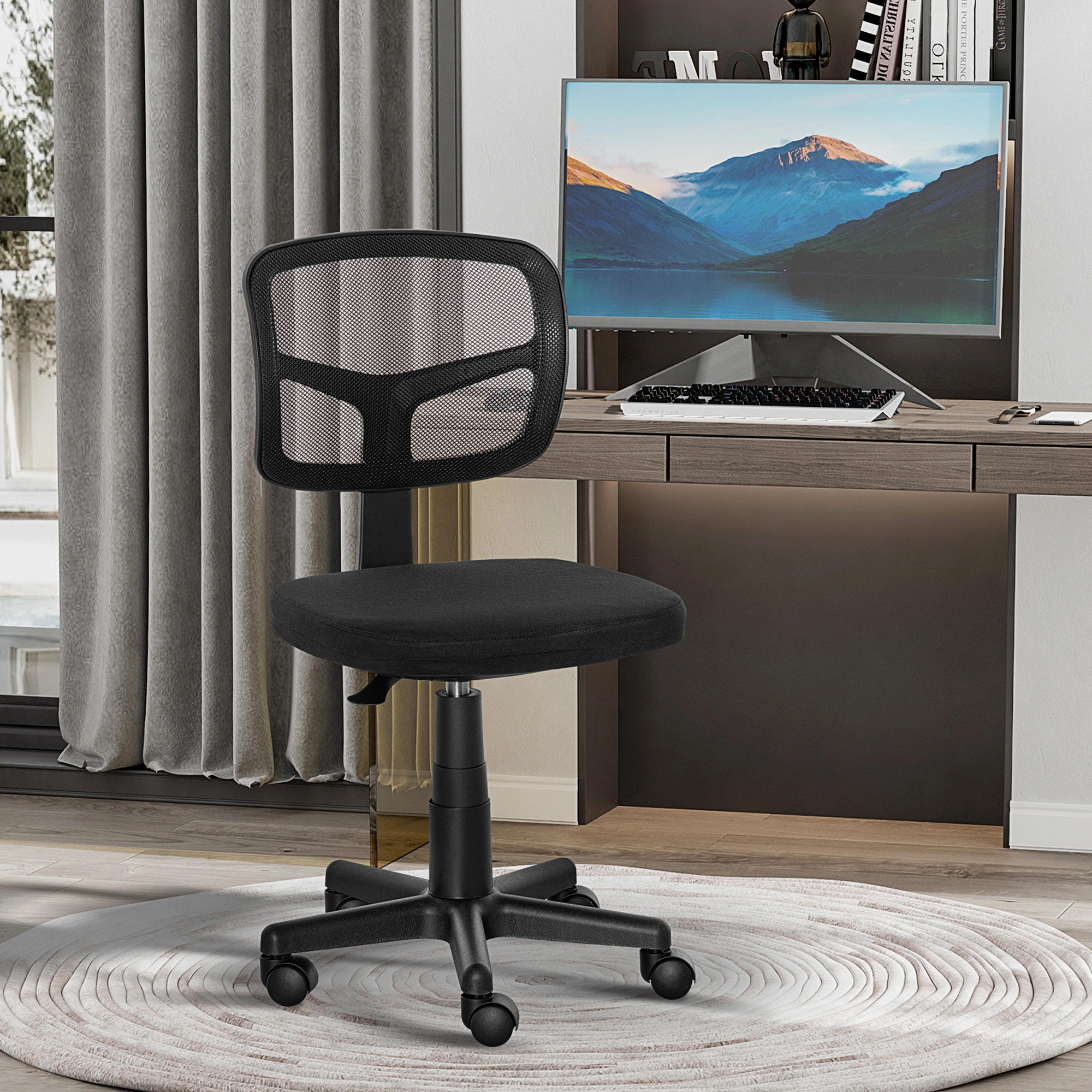 Ergonomic Massage Office Chair, High Back Swivel Chair with Lumbar Support for Home & Office Use