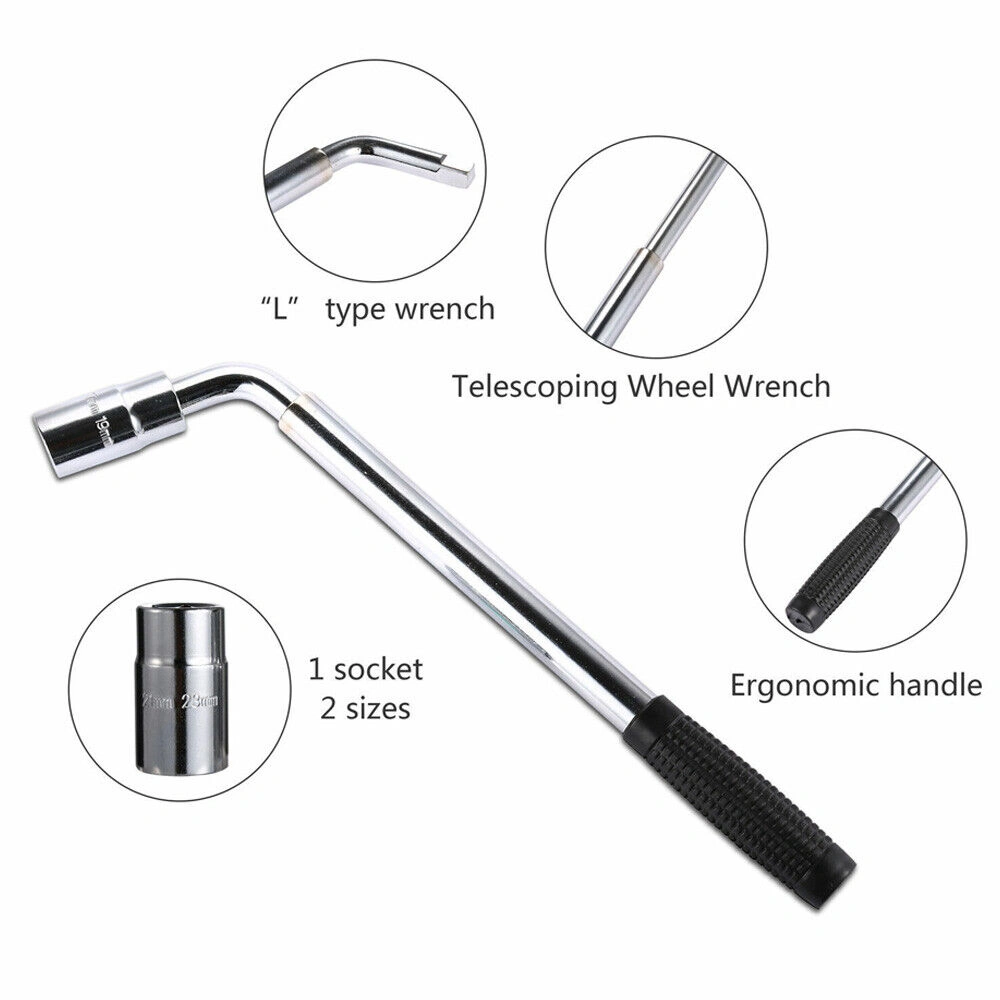 2.5 Ton Scissor Car Jack with Extendable Wheel Nut Key, Socket Wrench, Auto & Van Tire Hand Tool Kit view 3