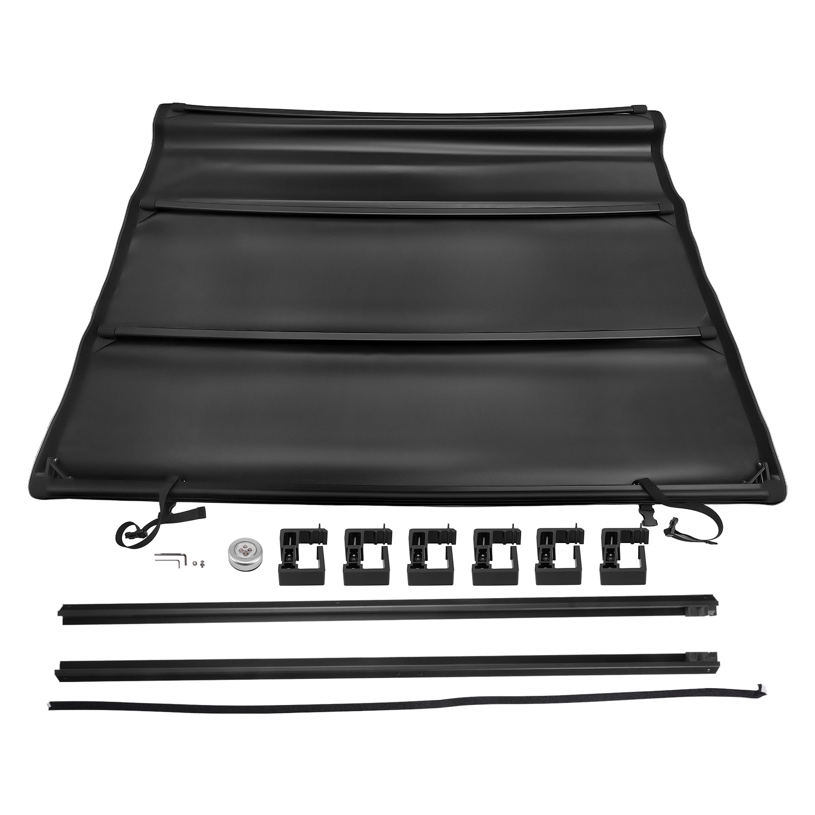 6.2FT Roll Up Tonneau Cover for Chevy Colorado GMC Canyon 2015-2022 Truck Bed Soft Folding Tri-Fold view 6