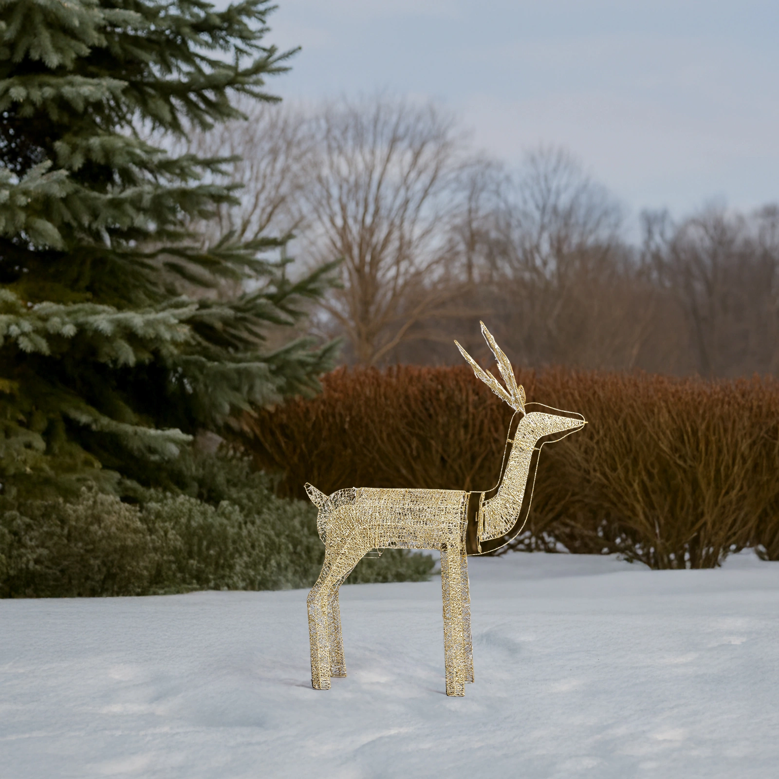 3.6FT Motorized Reindeer with Shaking Head, Outdoor Christmas Decorations with Motor & 120 Warm White LED Lights, for Xmas Outdoor Holiday Indoor Decor Lighted Holiday Displays view 13