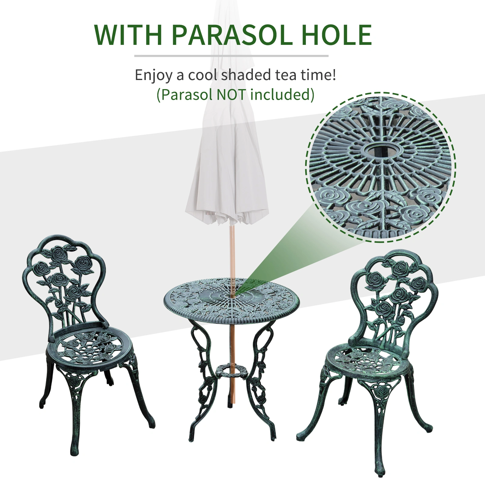 Garden Rocking Chair Outdoor Patio Wicker Rattan Seating with Cushion view 3