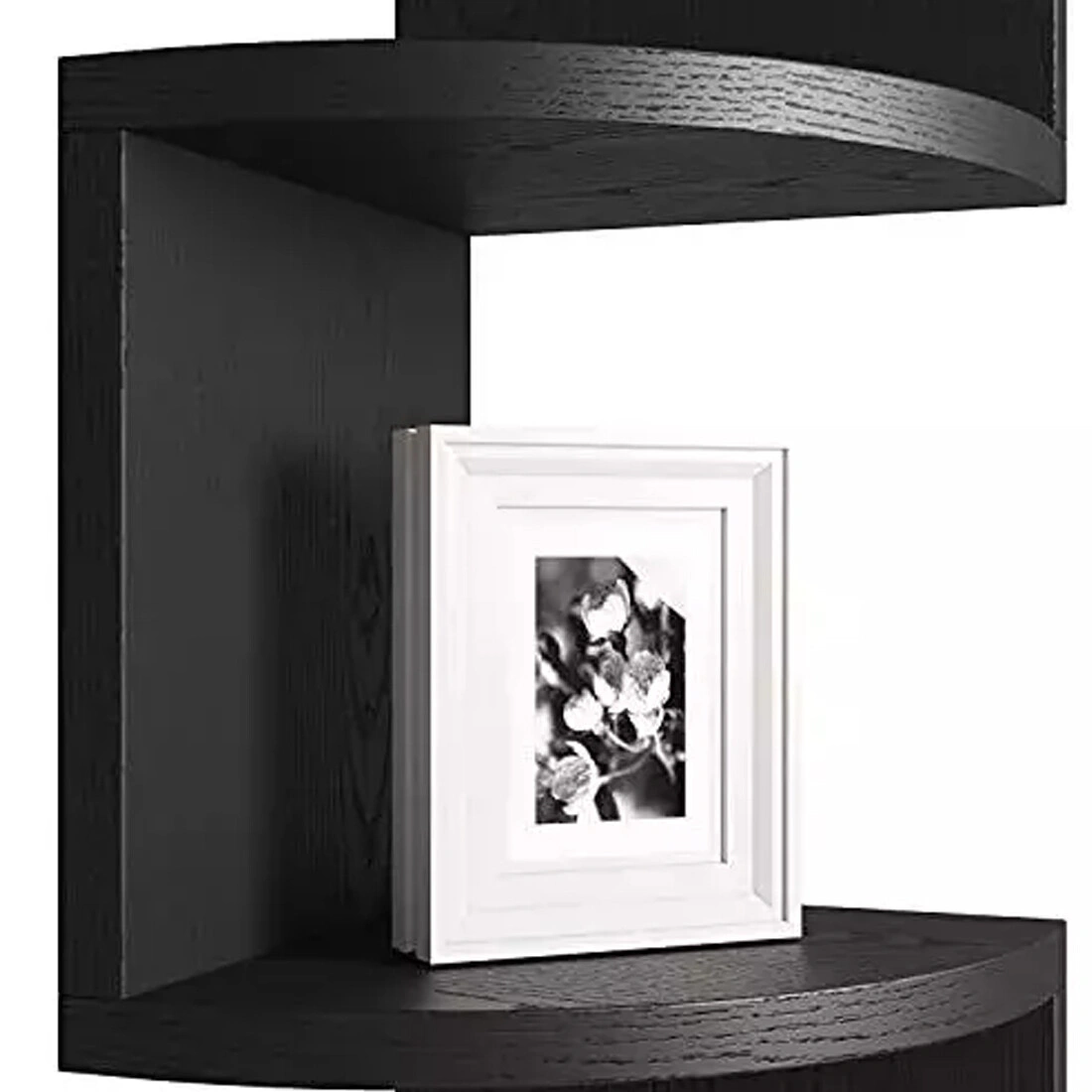 5 Tier Floating Corner Shelves Wooden Wall Mounted Storage Display Shelf Unit UK view 3