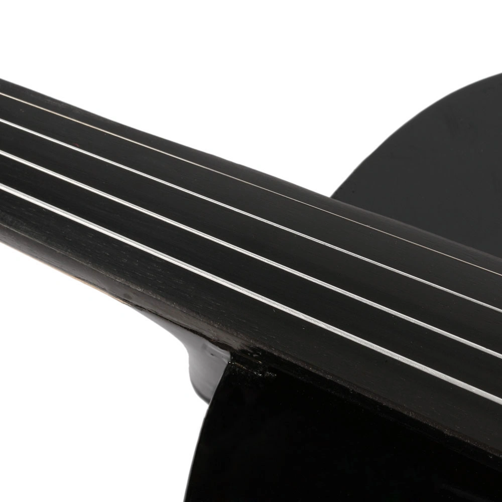 New 3/4 Acoustic Violin Case Bow Rosin Black view 9