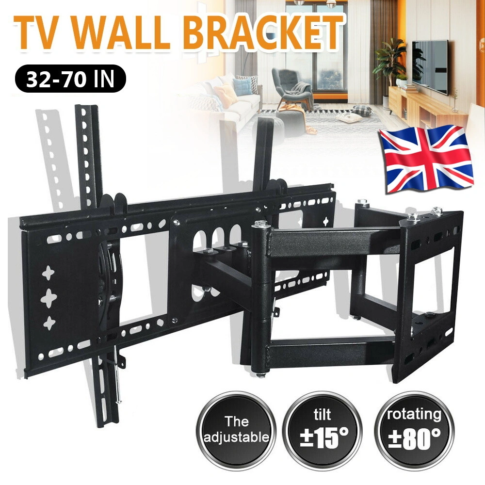 Full Motion TV Wall Mount Bracket for Samsung LG Toshiba 32-80 Inch Tilt Swivel view 2