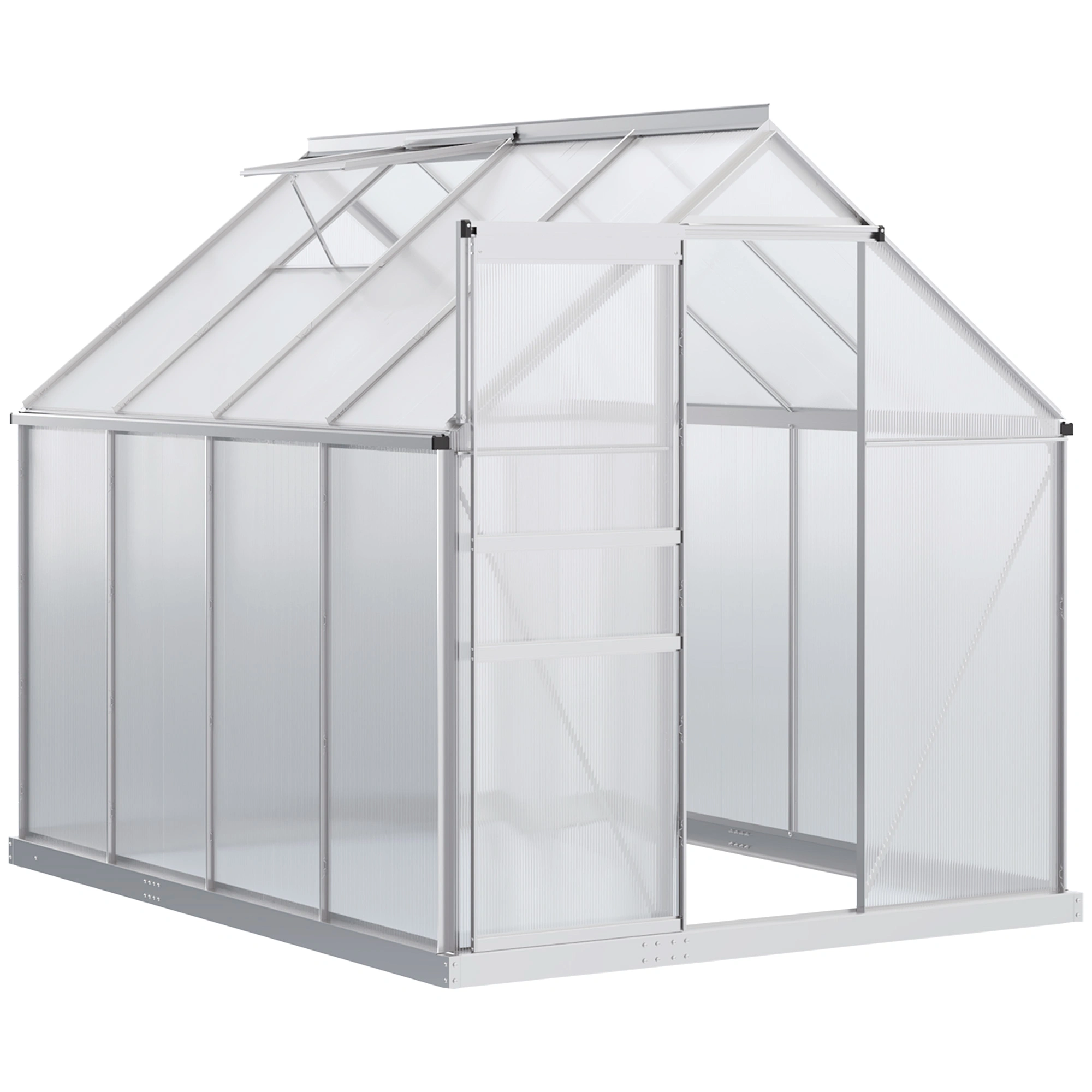 Walk-in Tunnel Greenhouse 6'x10' - UV-Resistant Poly Cover, Ventilation Windows, Steel Frame Kit for Garden & Outdoor Plants