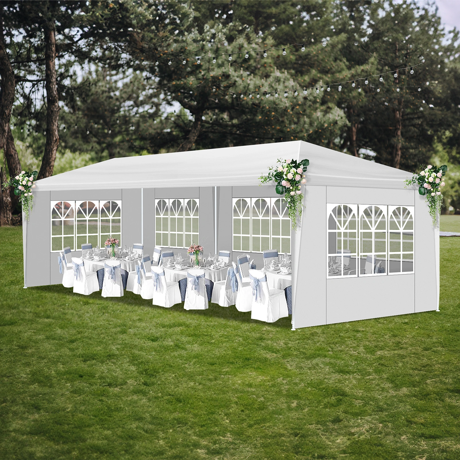 3*9m 5-Sided Iron PE Cloth Spiral Pipe Pergola view 23