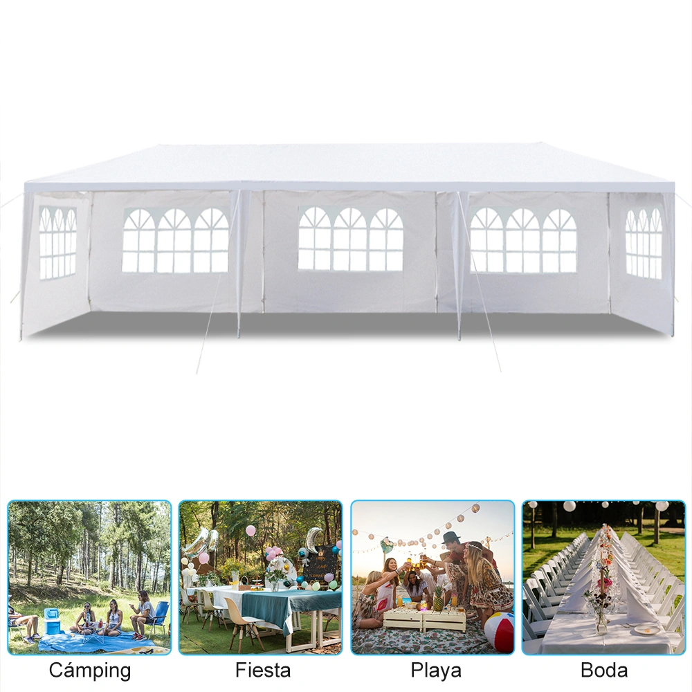 3*9m 5-Sided Iron PE Cloth Spiral Pipe Pergola view 7