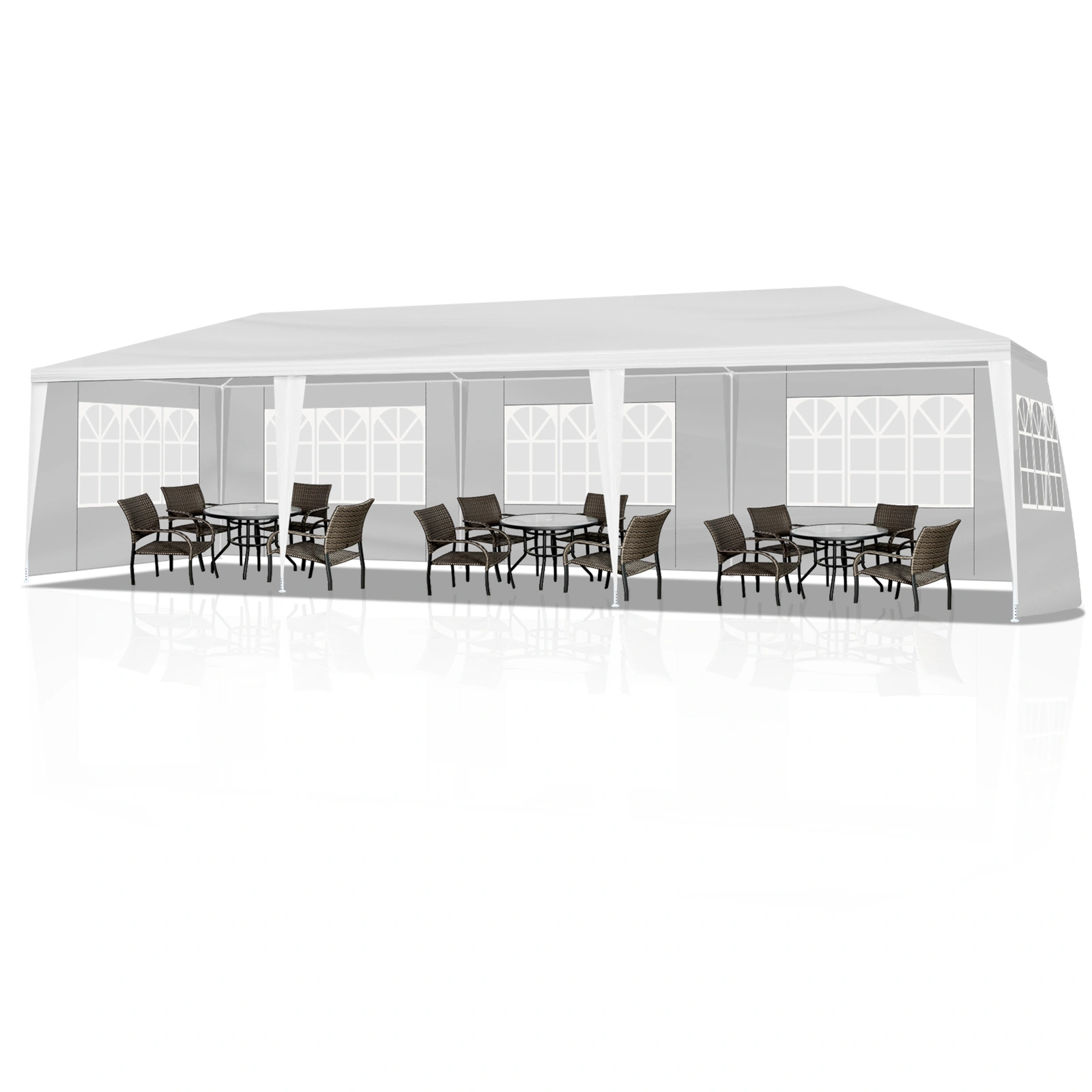 3*9m 5-Sided Iron PE Cloth Spiral Pipe Pergola view 8