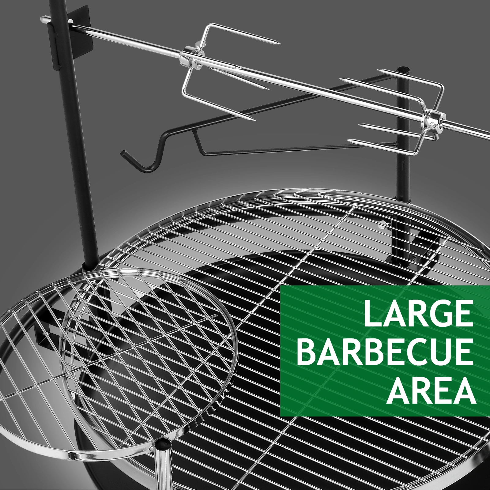 85*85*108cm Round Iron Spray Grill Black view 9