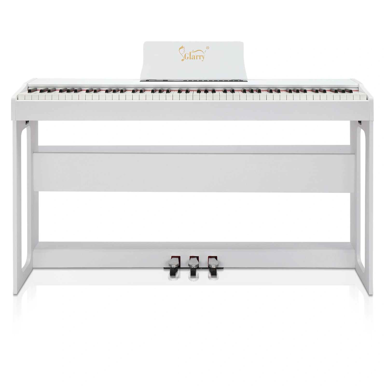 GDP-104 88 Keys Full Weighted Digital Piano w/Furniture Stand Power Adapter Triple Pedals Headphone White Replace 34914483