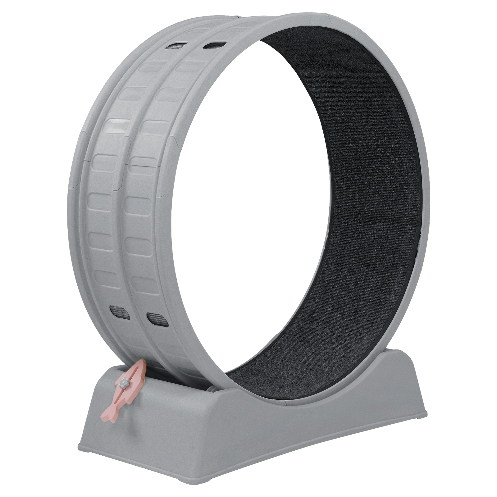 80*34*86CM, Gray PP track connector assembly, Round shape with gray carpet + 1 cat teaser stick, 15kg cat treadmill view 4