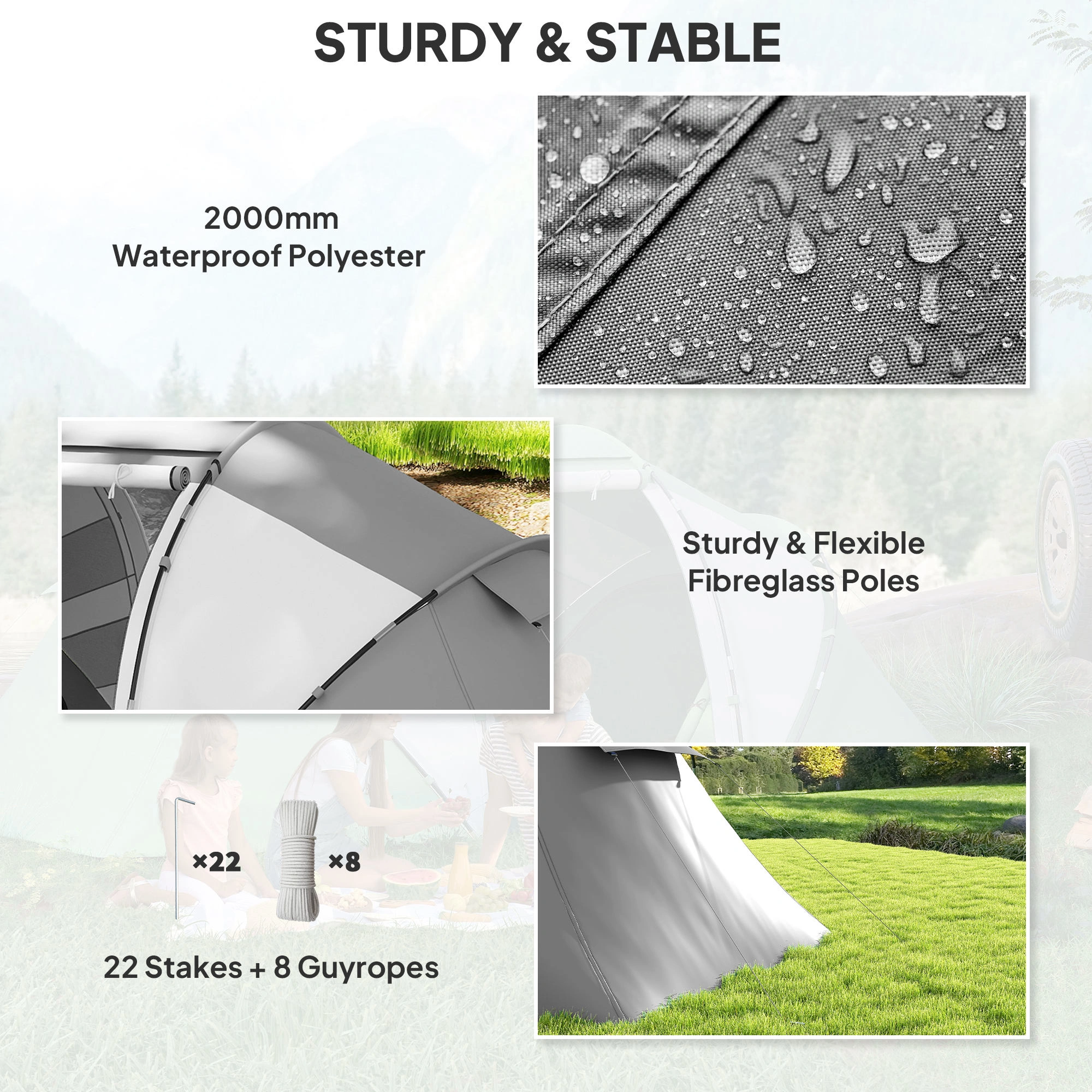 Camping Tent Outdoor Lightweight Portable Waterproof Hiking Backpacking Tent for Camping view 2