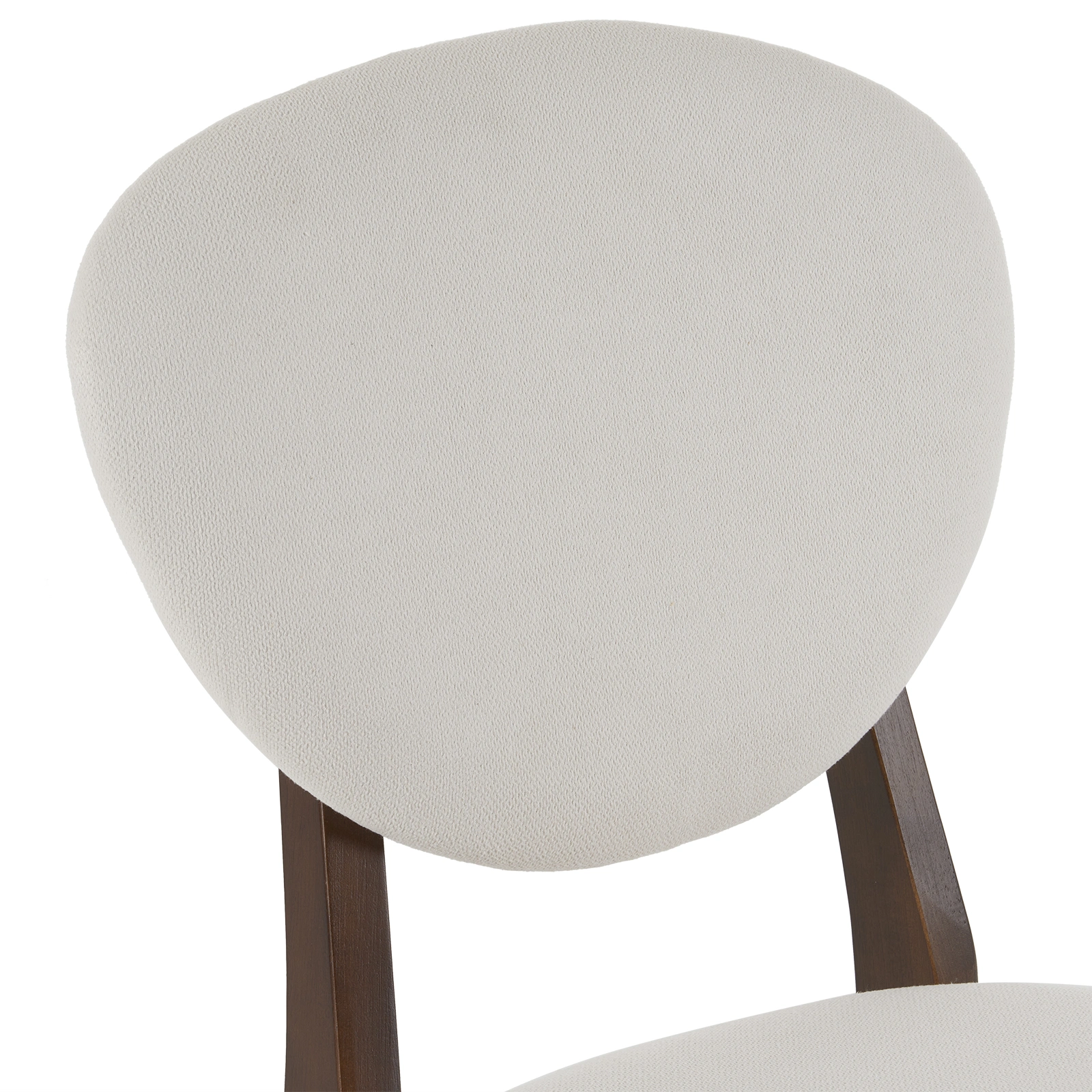 Rubber wood soft bag deep walnut dining table and chair set 1 table 4 chairs beige cushion rectangular view 10