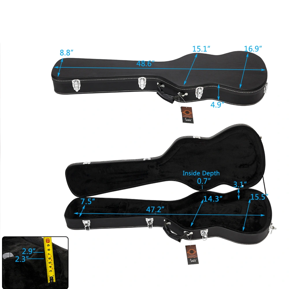 High Grade Electric Bass Microgroove Hard Case Black view 18