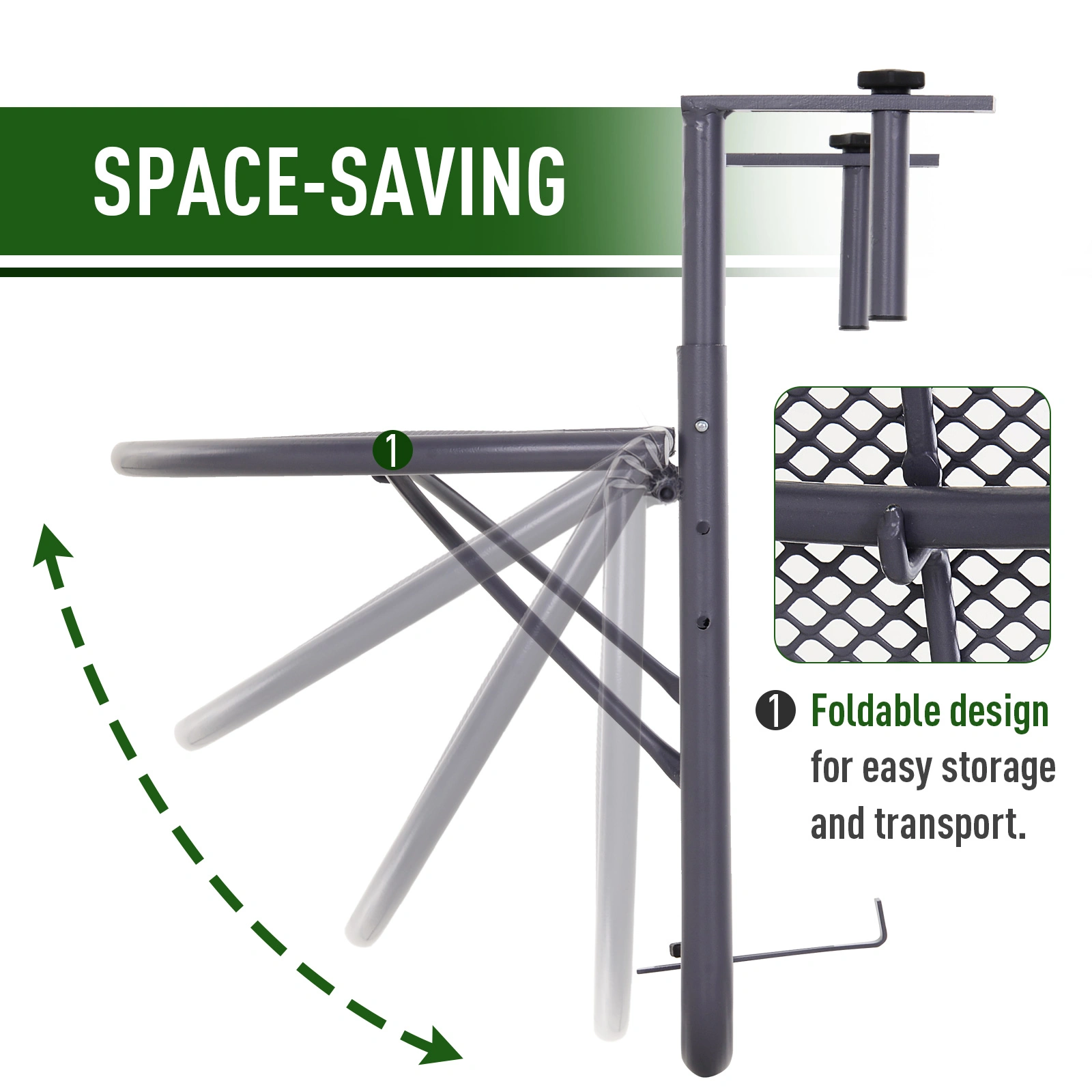 Portable Folding Camping Table - Lightweight Aluminum Outdoor Cooking Station for Hiking, Beach & Picnic view 3