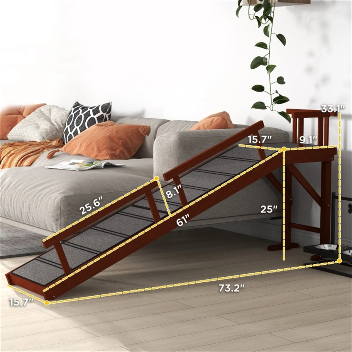 Pet Ramp for Dogs Indoor Outdoor view 2