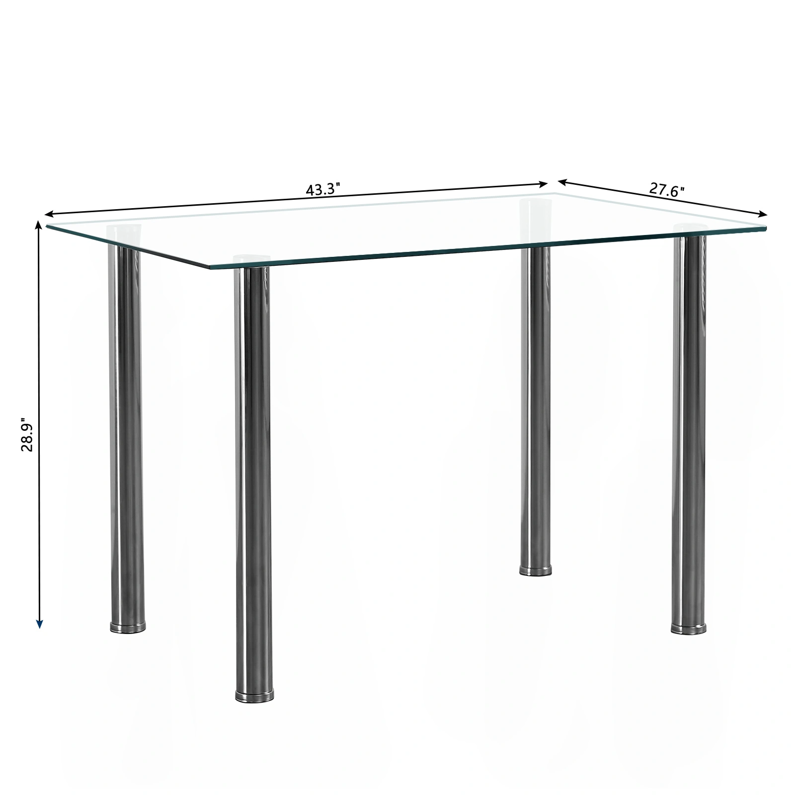 110CM Clear Color Dining Table Set (This product will be split into two packages) view 19