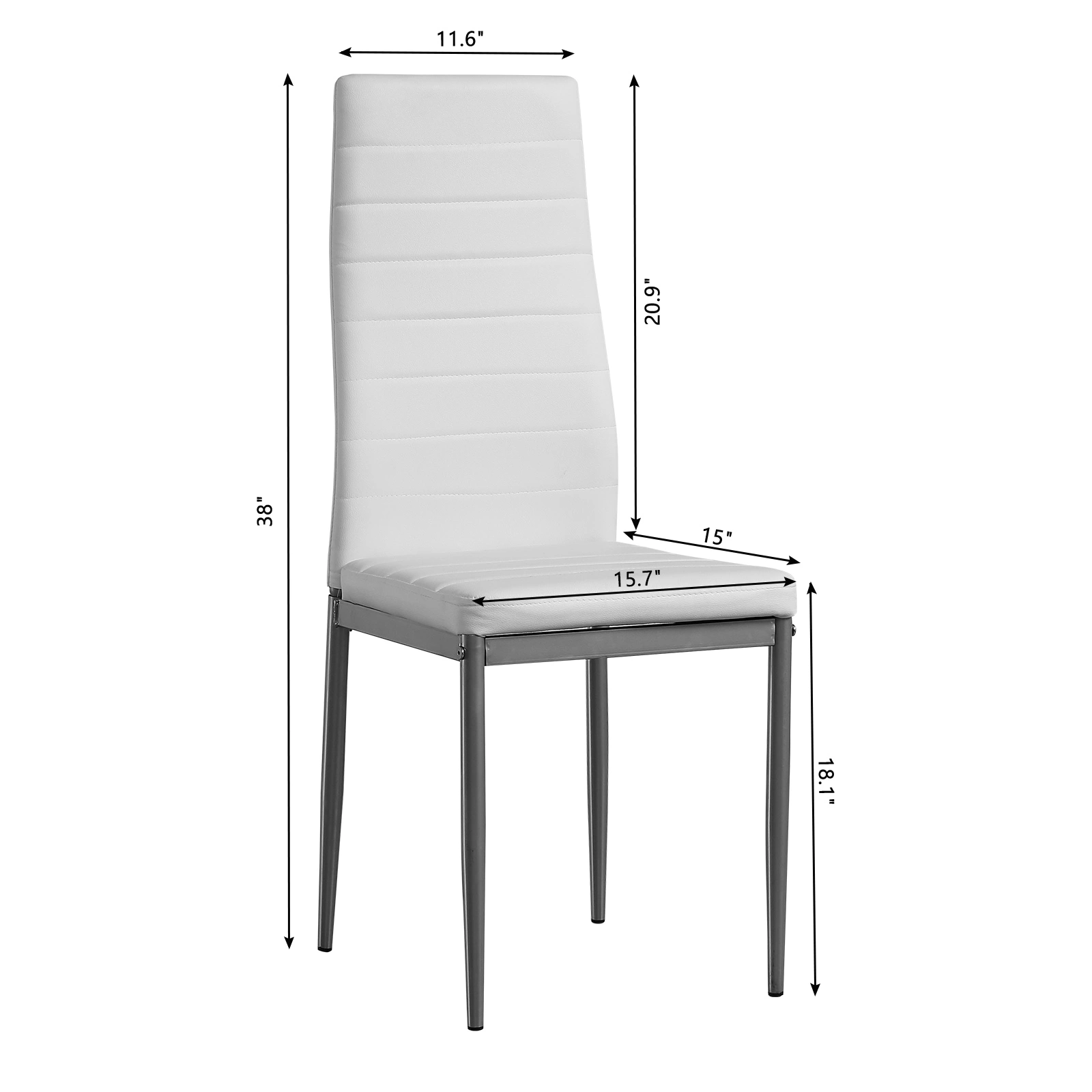 110CM Clear Color Dining Table Set (This product will be split into two packages) view 2