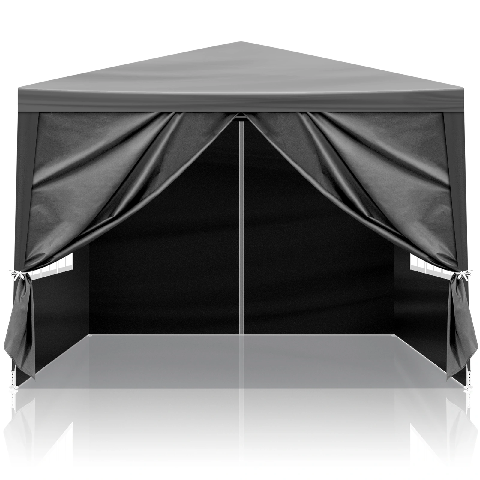 10'x10' Gazebo Waterproof Outdoor Canopy Patio Tent Party Tent for Wedding BBQ Cater, Black view 6