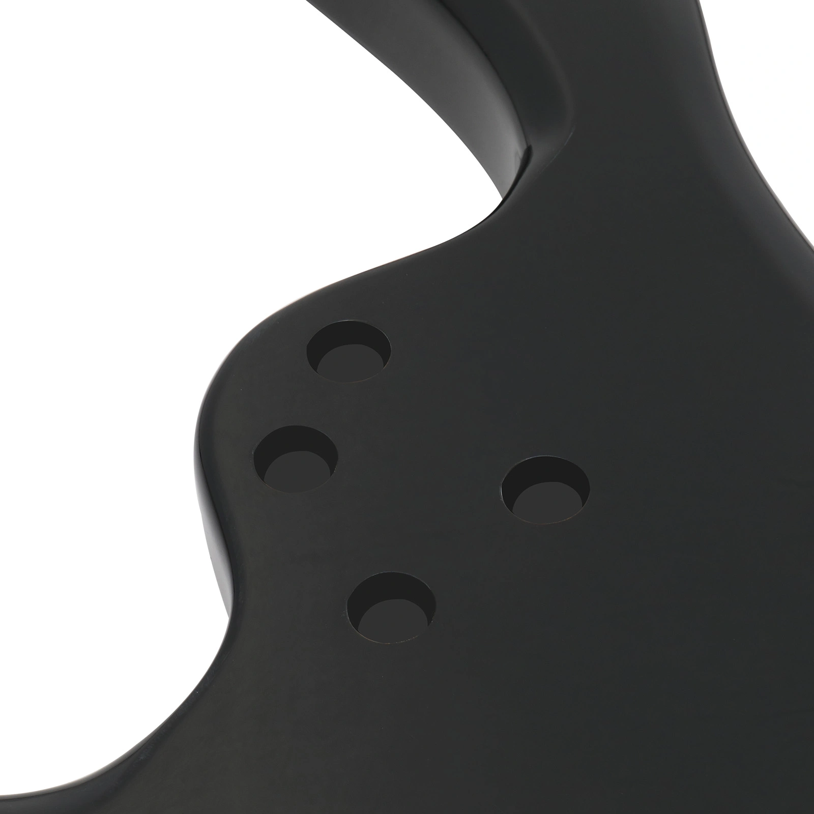 DIY 6 String Flame Shaped Style HSH Electric Guitar Kits with Mahogany Body, Maple Neck and Accessories Black view 4