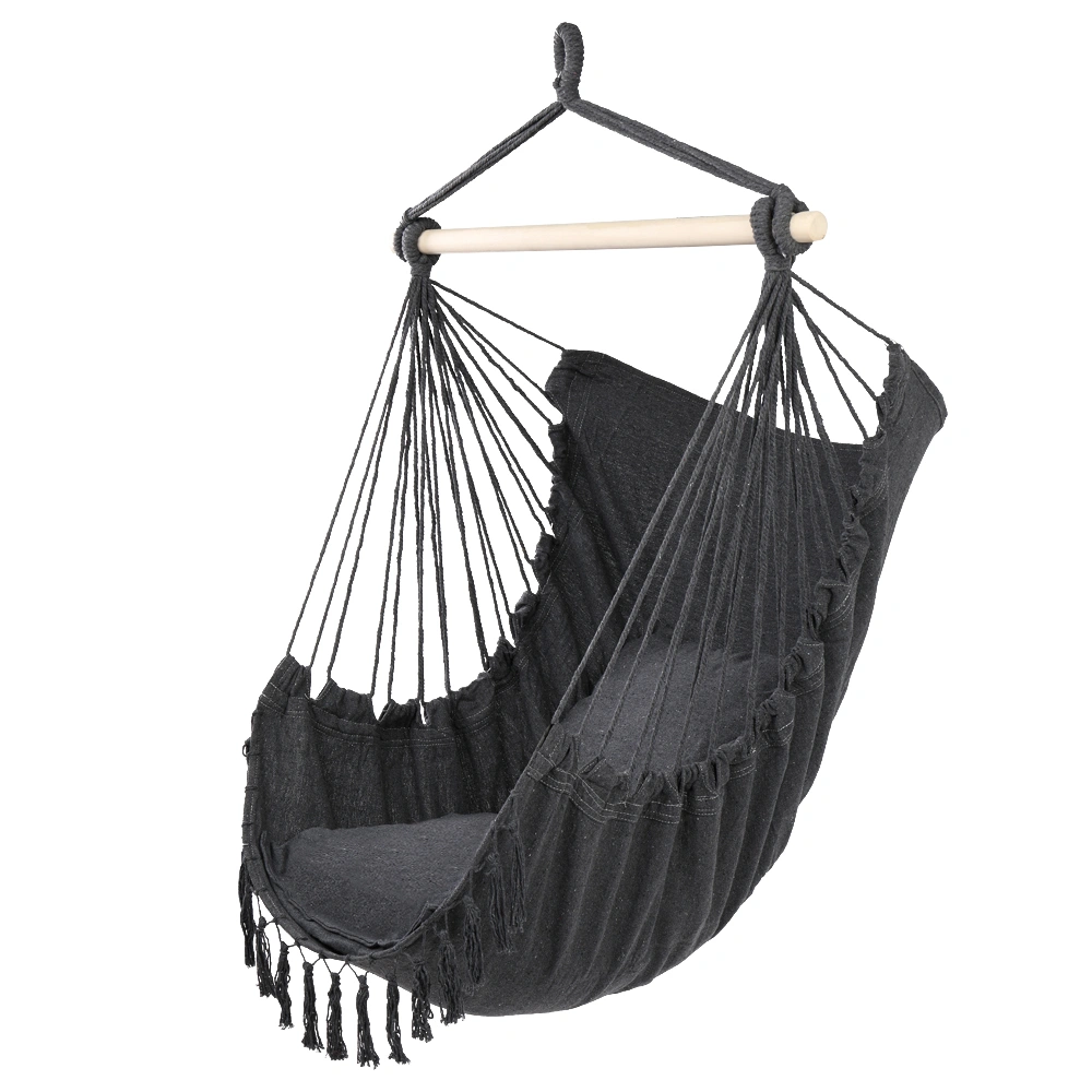 1.5*1.2m Tassel Plus Pillow Hanging Chair Gray view 3