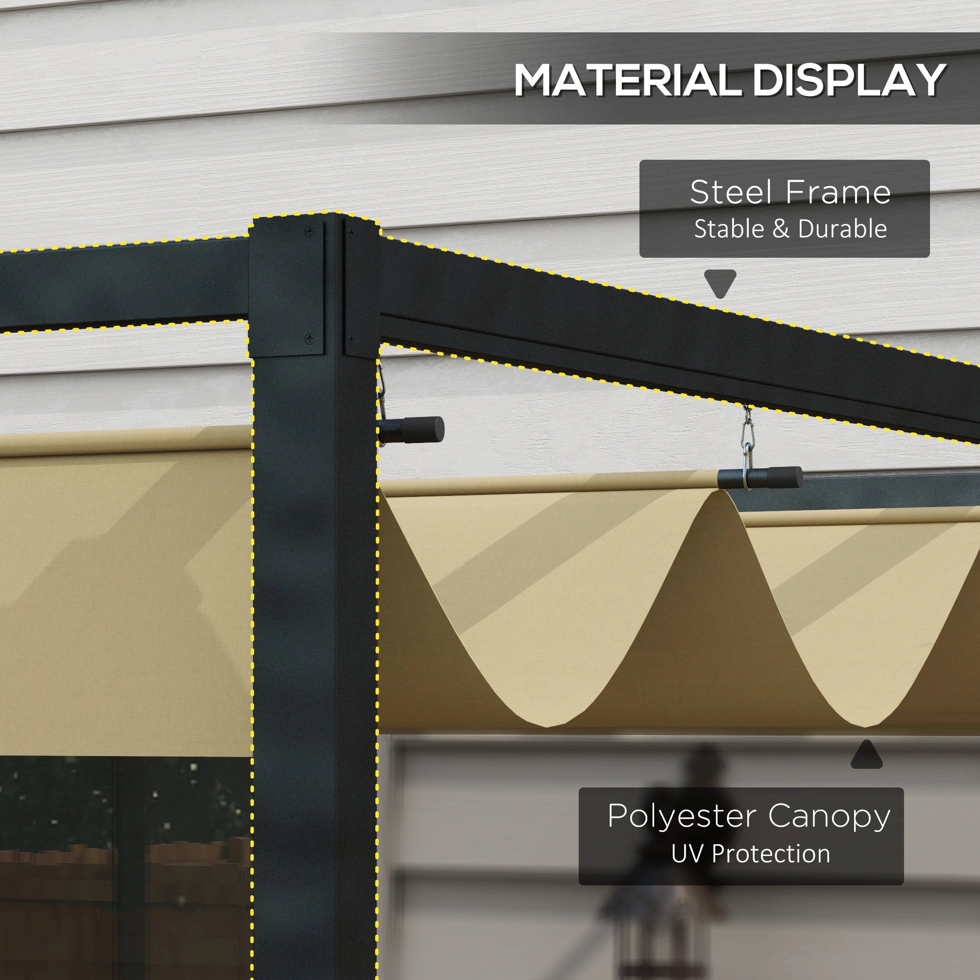 13x10ft Pop Up Canopy Gazebo UV Protection 65x65D Polyester, Steel Frame Easy Setup Outdoor Party Tent with Carry Case, Green view 2