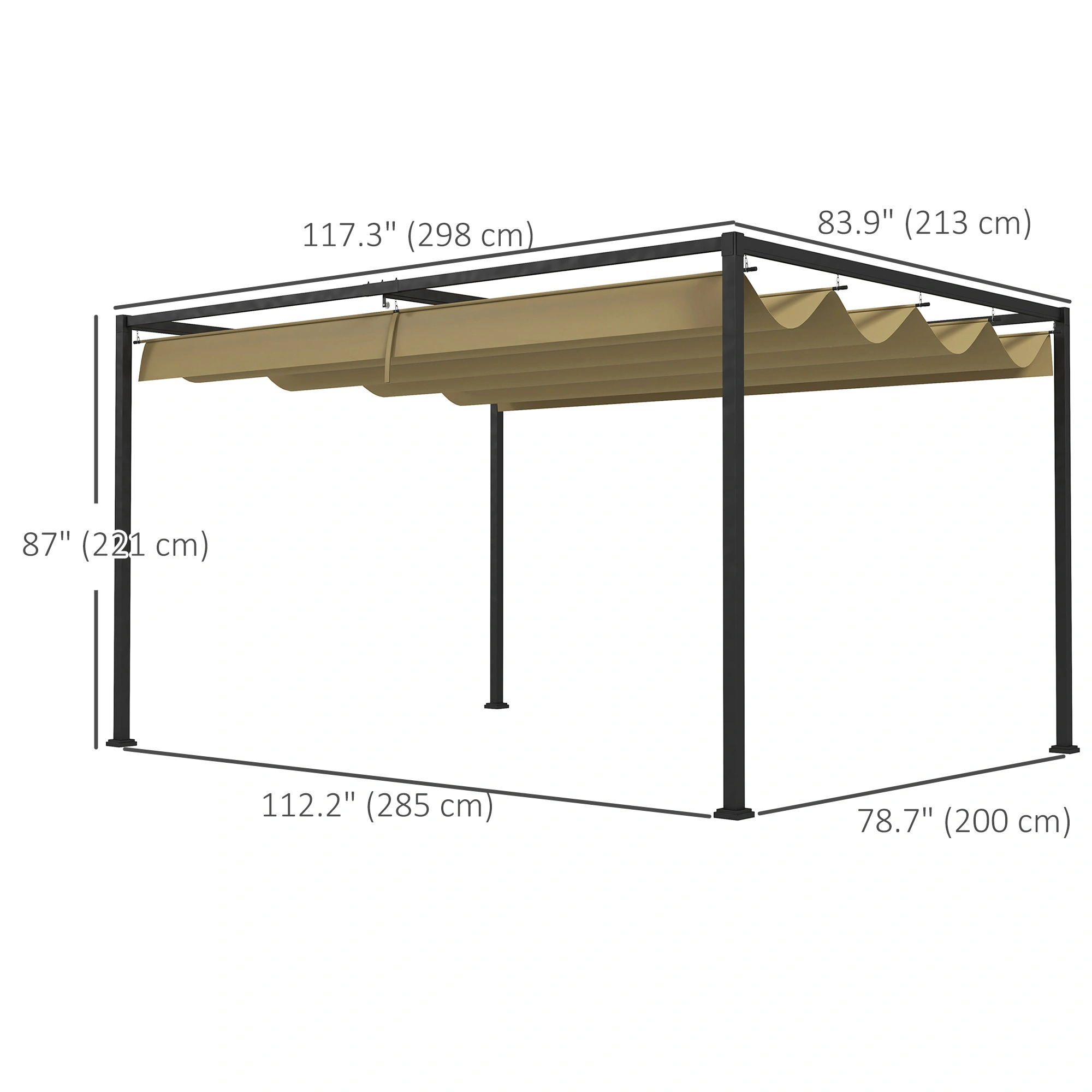 13x10ft Pop Up Canopy Gazebo UV Protection 65x65D Polyester, Steel Frame Easy Setup Outdoor Party Tent with Carry Case, Green view 3