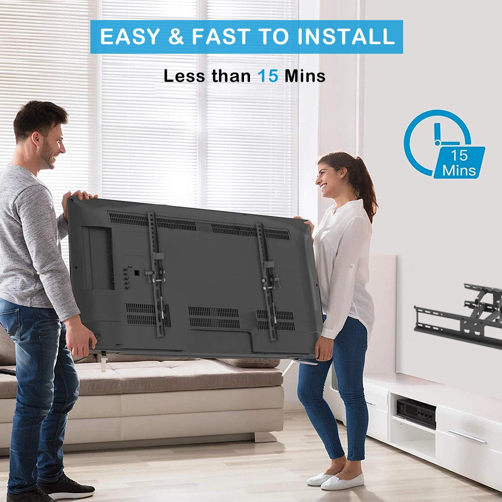 TMDS-204 32"-70" 110Lbs VESA600*400 Full Motion TV Wall Mount Tilt Range 0-15° view 21