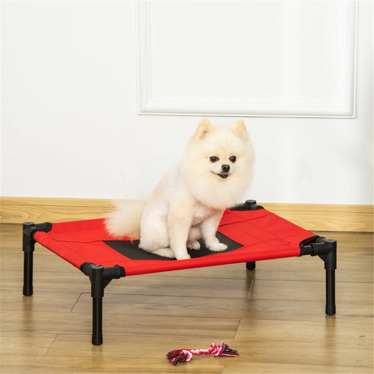 Orthopedic Memory Foam Pet Bed - Washable Calming Dog Cat Bed with Raised Rim, Non-Slip Base, Medium/Large Size