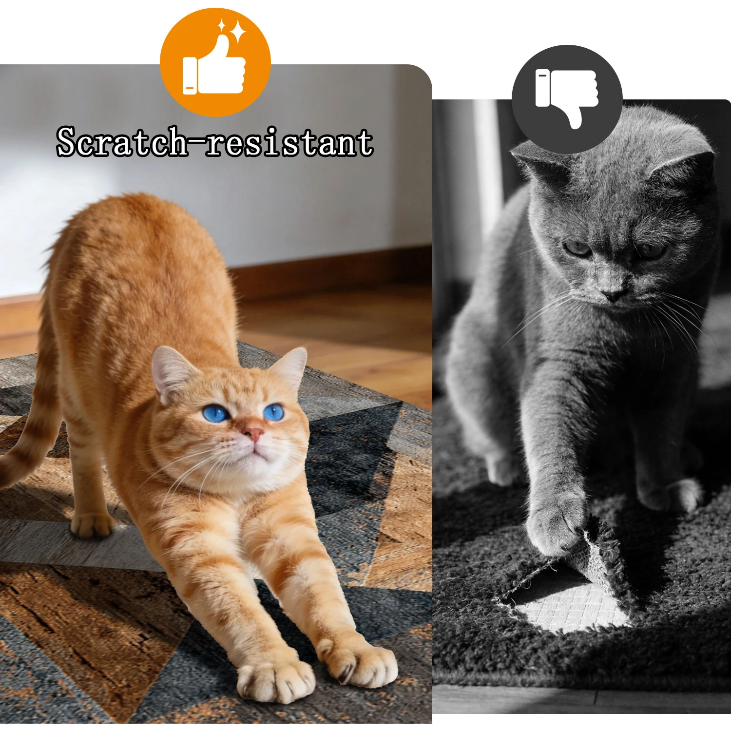 Three-piece kitchen rug set, non-slip and washable, abstract pattern kitchen hallway rug, soft and comfortable, suitable for sinks, floors, entrances, hallways and bathrooms. view 7