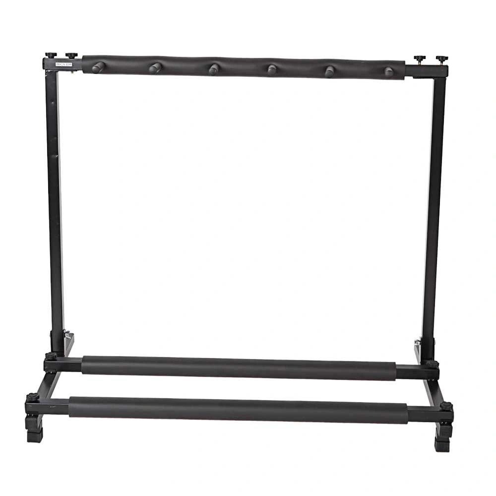 Triple Folding Multiple Guitar Holder Rack Stand Black view 12