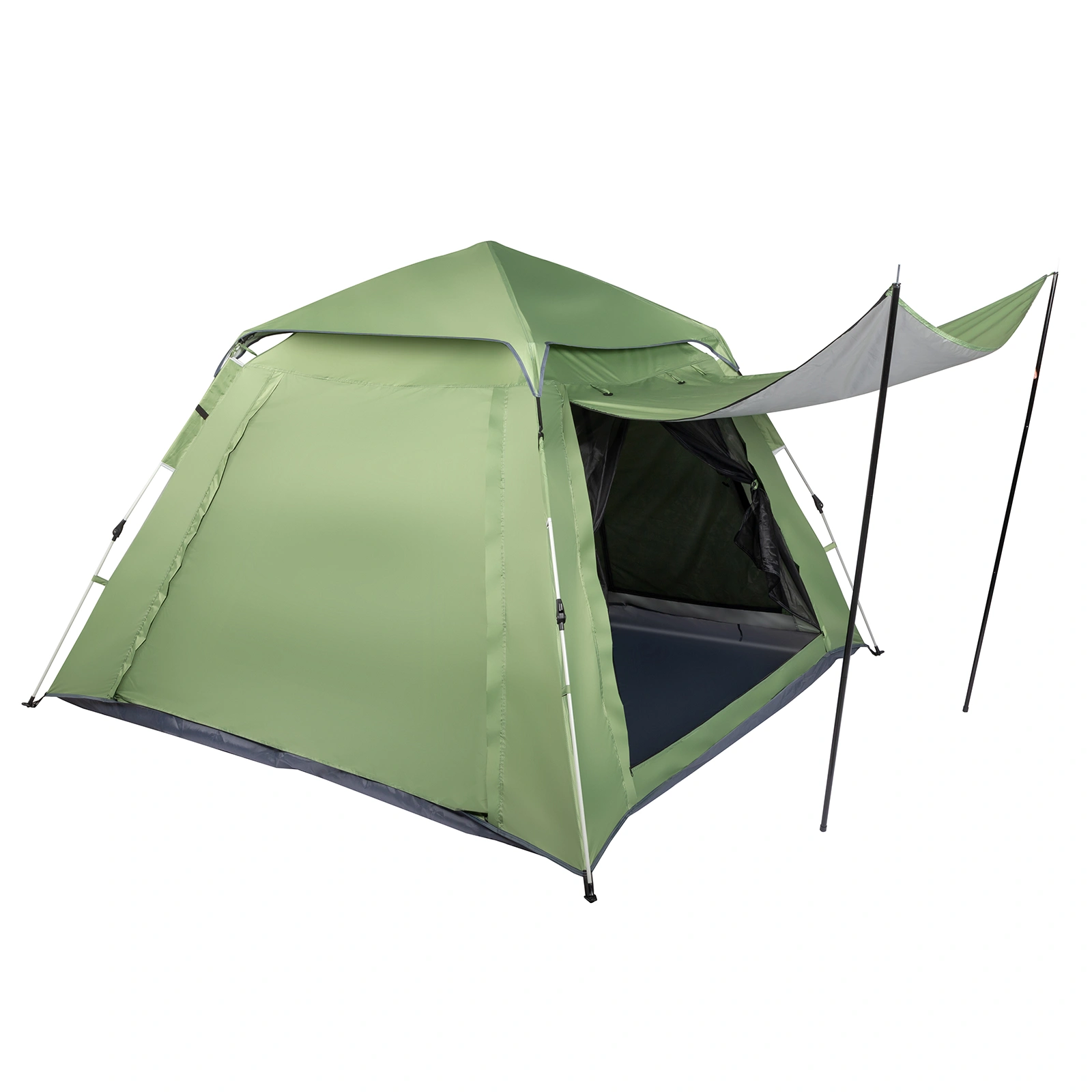 240*240*150cm Spring Quick Open Four-Person Family Tent Camping Tent Green view 18