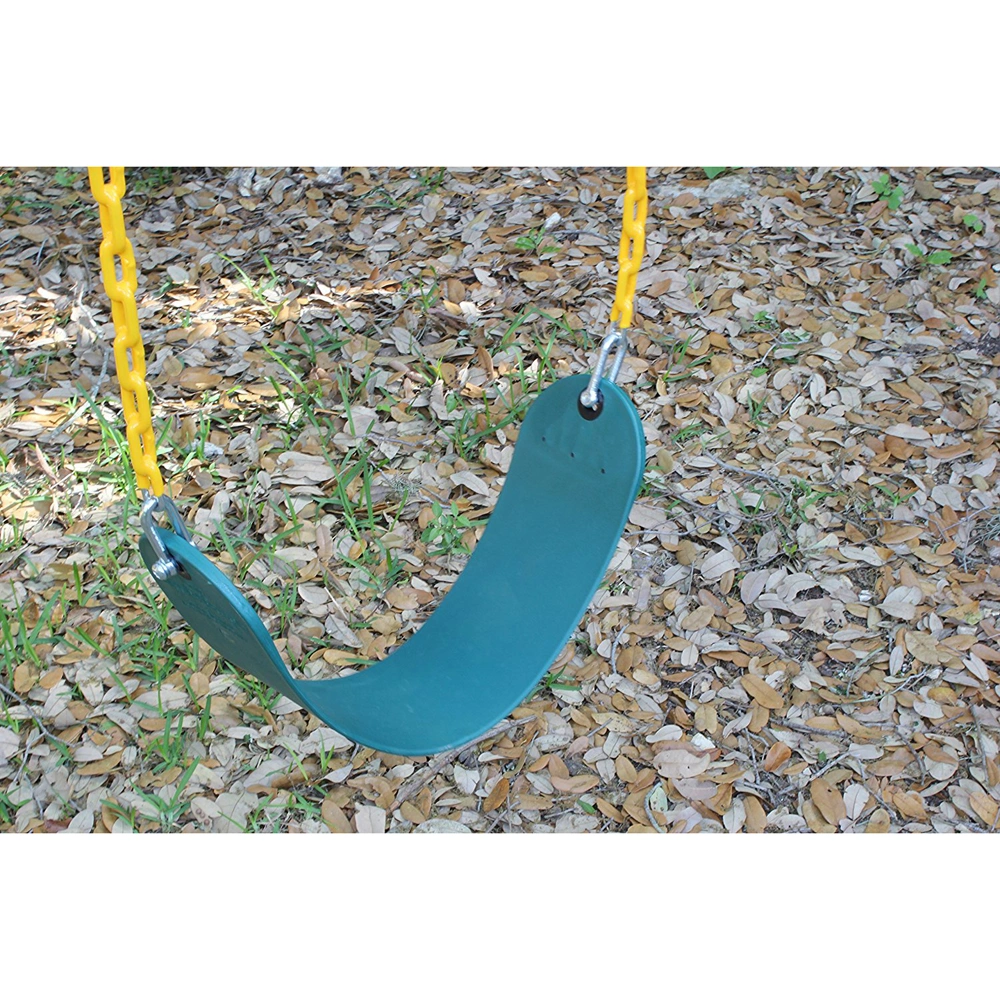 Green Baby Swing EVA & Iron Frame with Hanging Basket, Portable Indoor Outdoor Seat for Kids, Nursery Garden Swing view 9