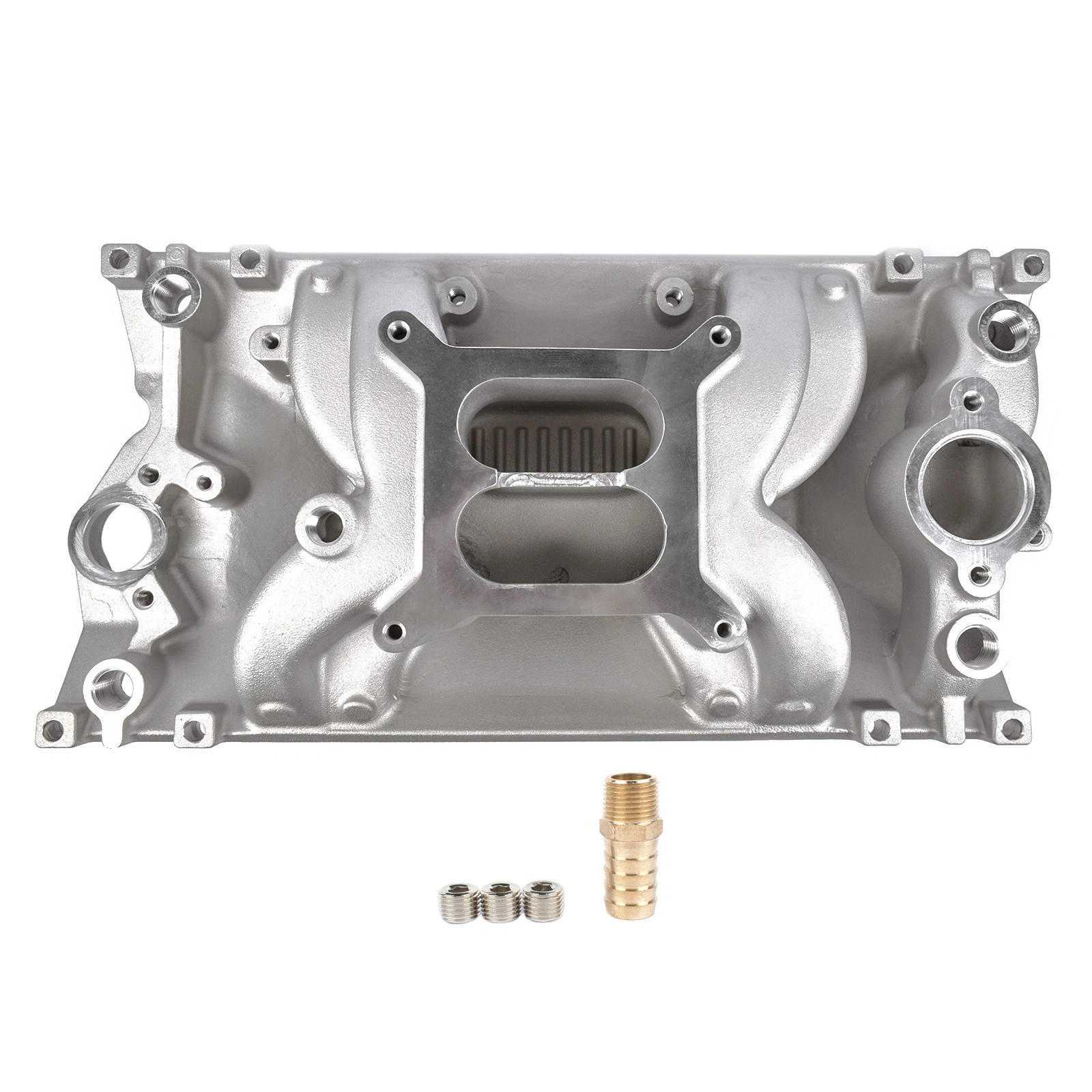 Dual Plane Vortec Air Gap Intake Manifold for Small Block Chevy SBC 350 1996-Up