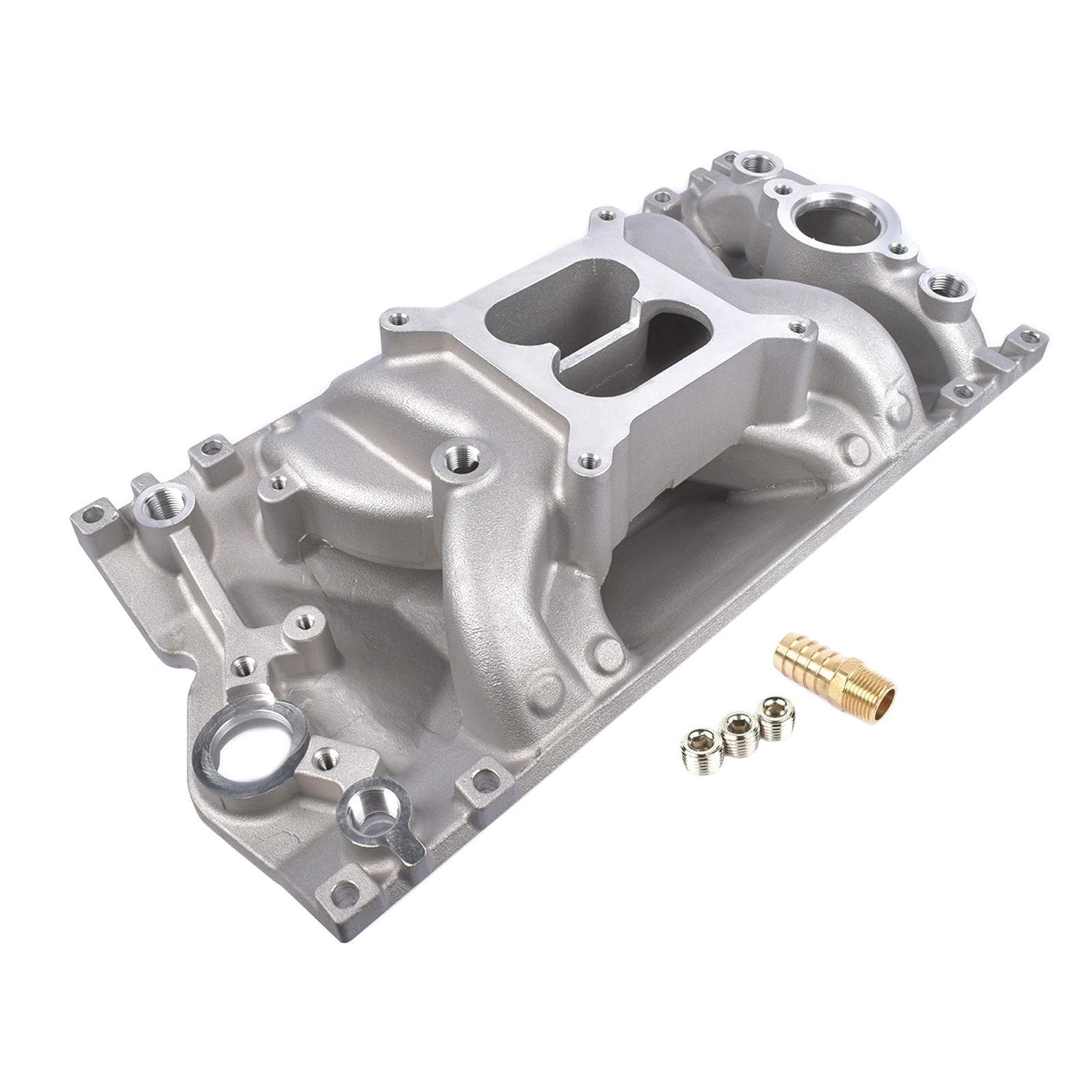 Dual Plane Vortec Air Gap Intake Manifold for Small Block Chevy SBC 350 1996-Up view 3