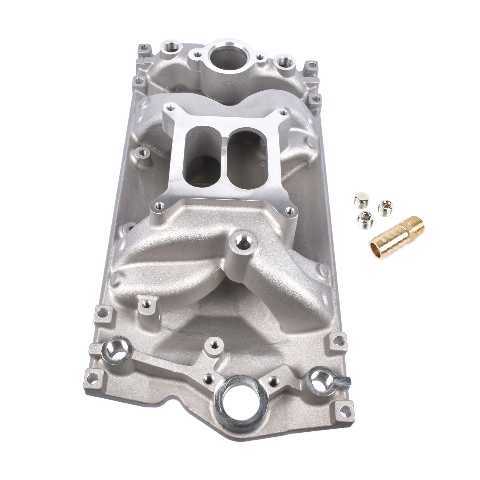 Dual Plane Vortec Air Gap Intake Manifold for Small Block Chevy SBC 350 1996-Up view 4