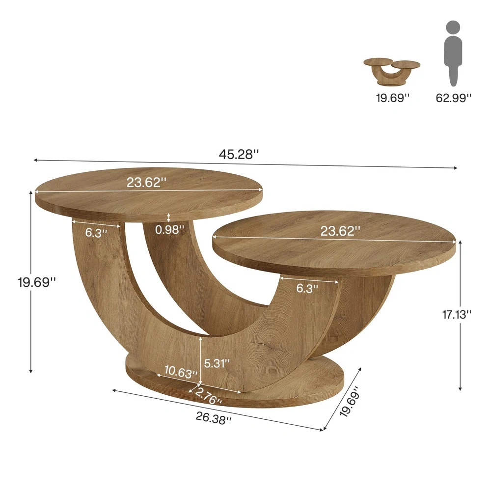 Modern End Table with Storage Shelf, Small Side Table for Living Room Bedroom, Compact Nightstand with Open Cabinet, Wood Look Accent Table view 3