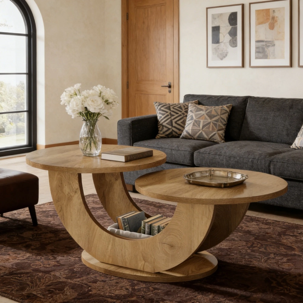 Modern End Table with Storage Shelf, Small Side Table for Living Room Bedroom, Compact Nightstand with Open Cabinet, Wood Look Accent Table view 7