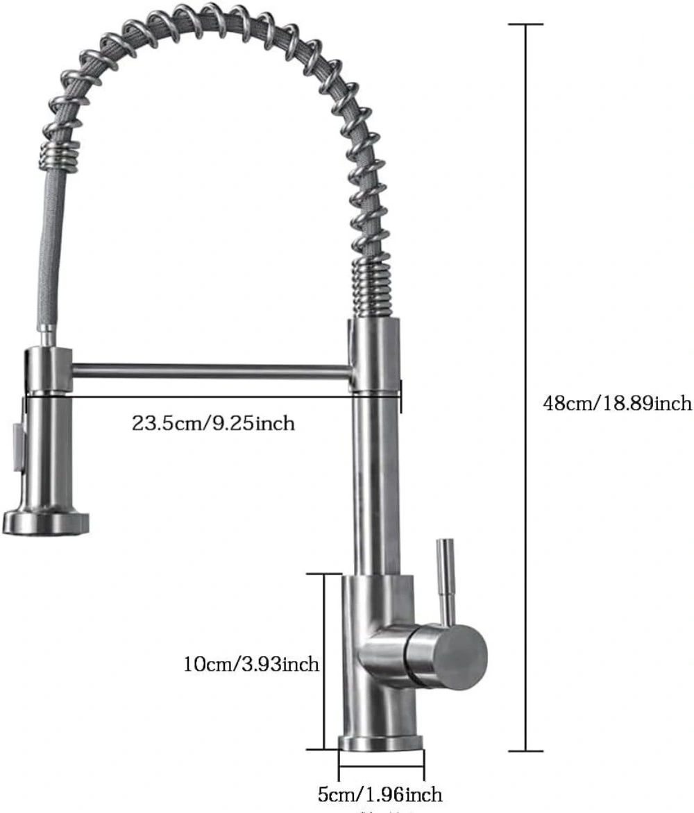 Modern Monobloc Pull Out Kitchen Mixer Tap, Dual Spout Spray, Single Lever 360° Swivel view 3