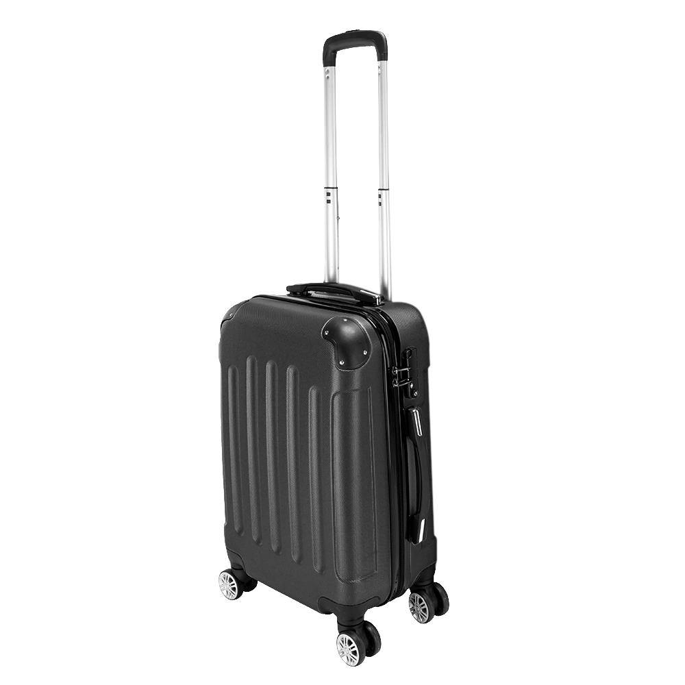 3 Pcs Lightweight ABS Spinner Suitcase Set, 4-Wheel Carry-On Hand Luggage Trolley Case view 4