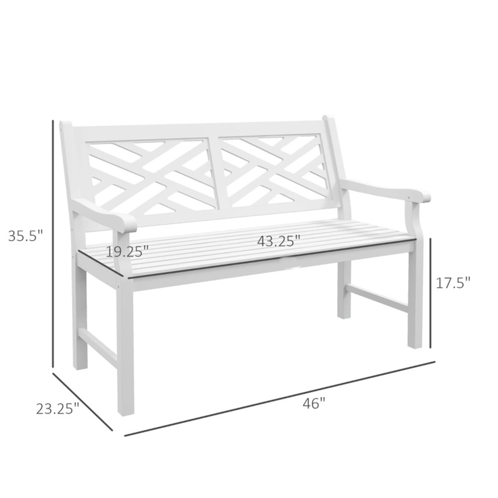 Outdoor Garden Bench Seat Park Bench for Backyard Lawn Patio Courtyard view 3
