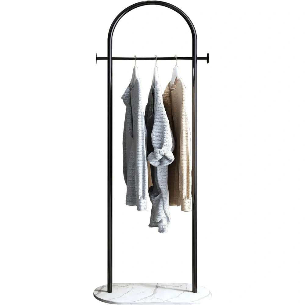 Clothing Rack, Golden Metal Freestanding Heavy Duty Clothes Rack with Marble Base, Multipurpose Garment Hanger for Bedroom, Hat, Scarf, Jacket view 2